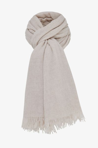Beige wollen shawl