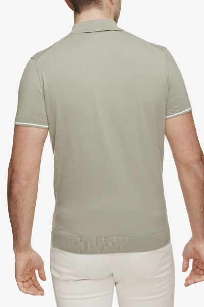 Gebreide Polo 1 Knoop Groen