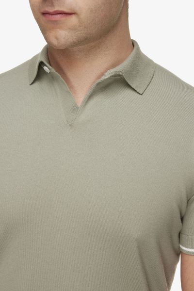 Gebreide Polo 1 Knoop Groen