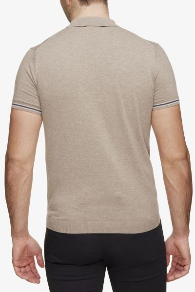 Katoen Zijde Polo Beige