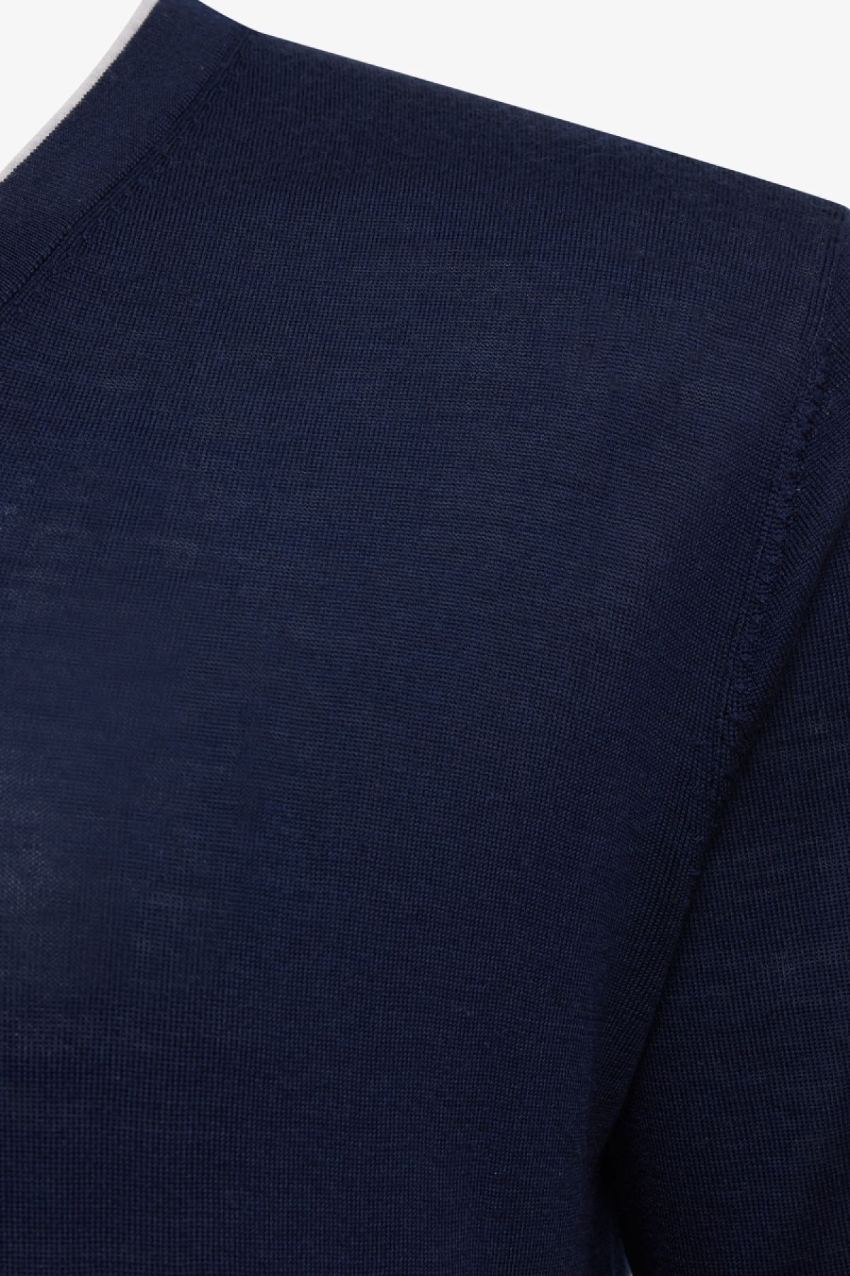 Donkerblauwe trui Gold v-hals