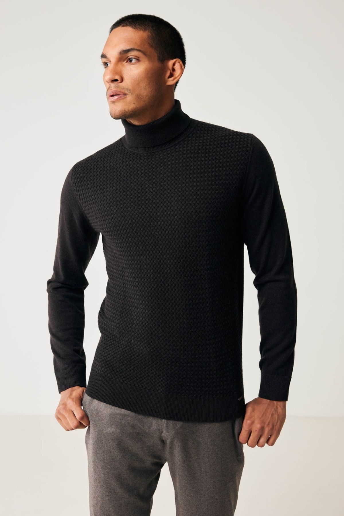 Beige merino coltrui structuur