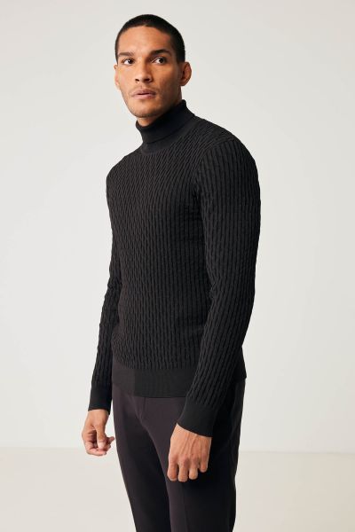 Donkerblauwe cool dry coltrui structuur