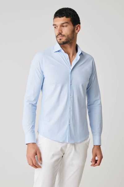 Donkerblauw dynamic stretch overhemd