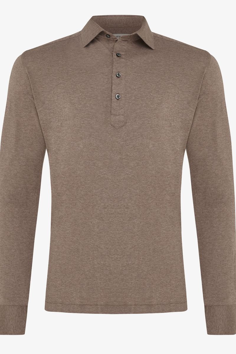 Overhemd Polo Kraag Bruin