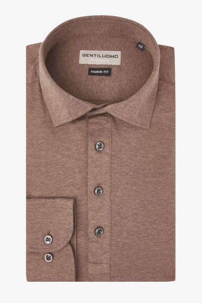 Overhemd Polo Kraag Bruin