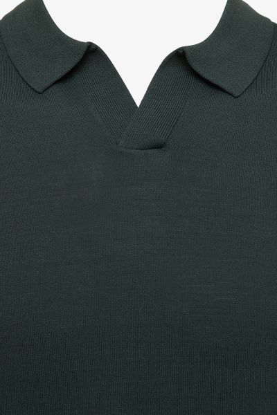 Donkergroene cool dry no button polo