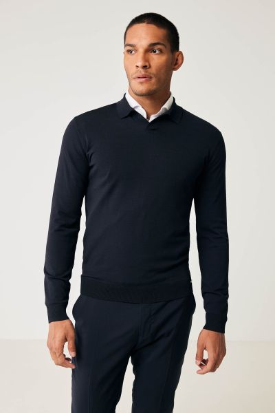 Donkerbruine cool dry polo no button