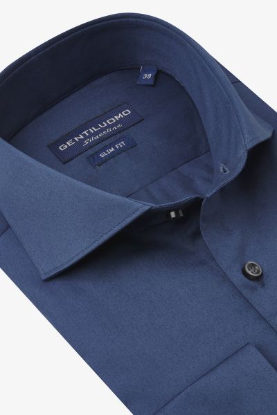 Overhemd Slim-fit Midden Blauw