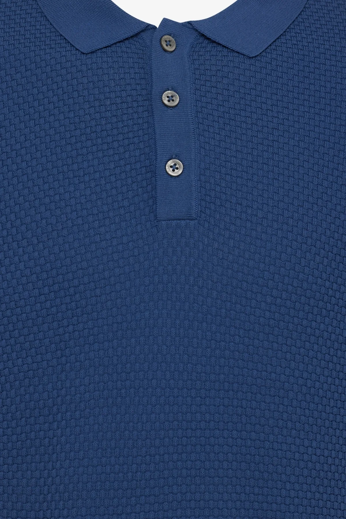 Blauwe cool dry structuur polo