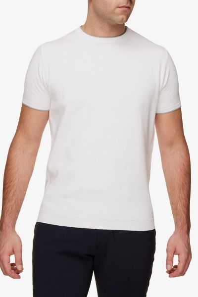Gebreid T-shirt Wit