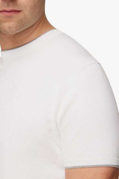 Gebreid T-shirt Wit