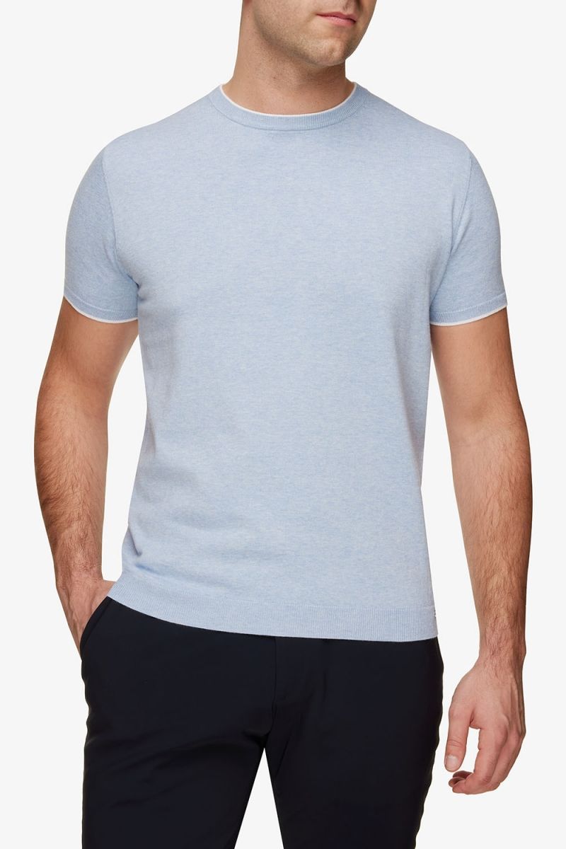 Gebreid T-shirt Lichtblauw