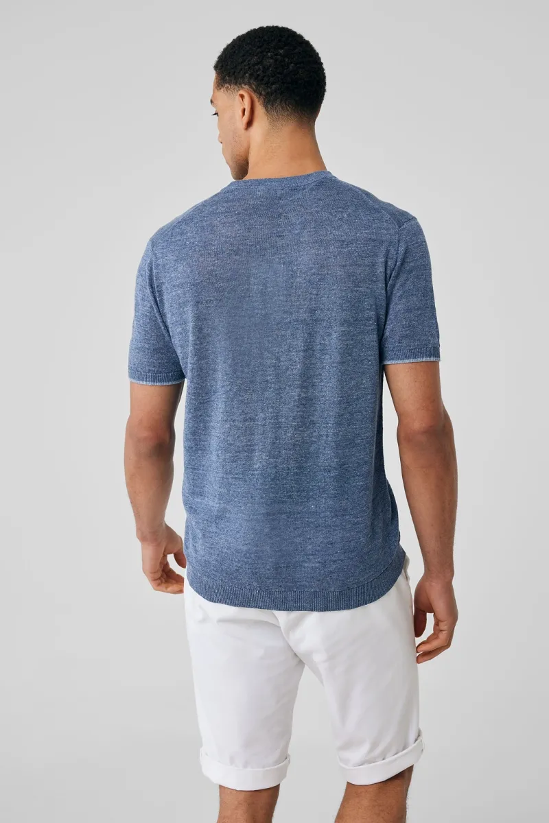 Blauw knitted t-shirt
