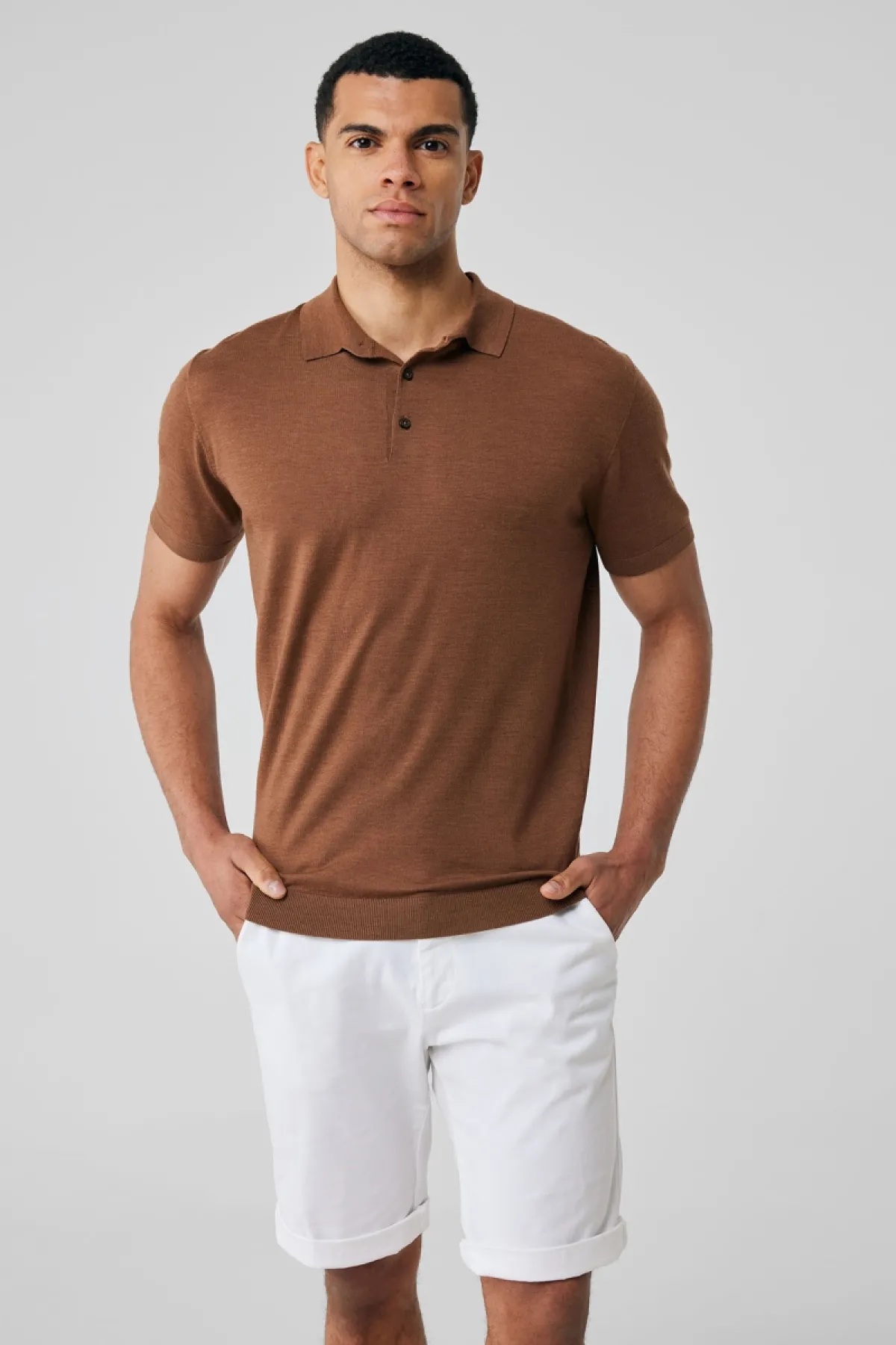 Beige gold polo