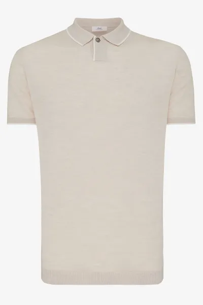 Beige Gold 1 button polo