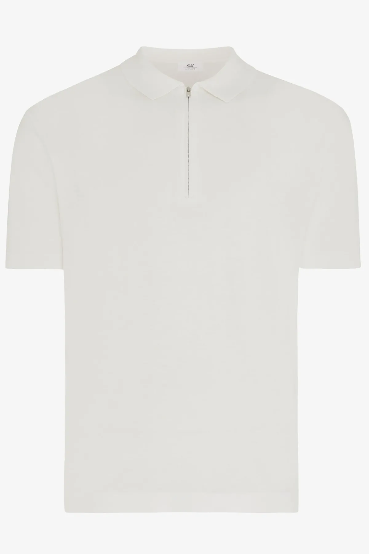 Witte zip polo