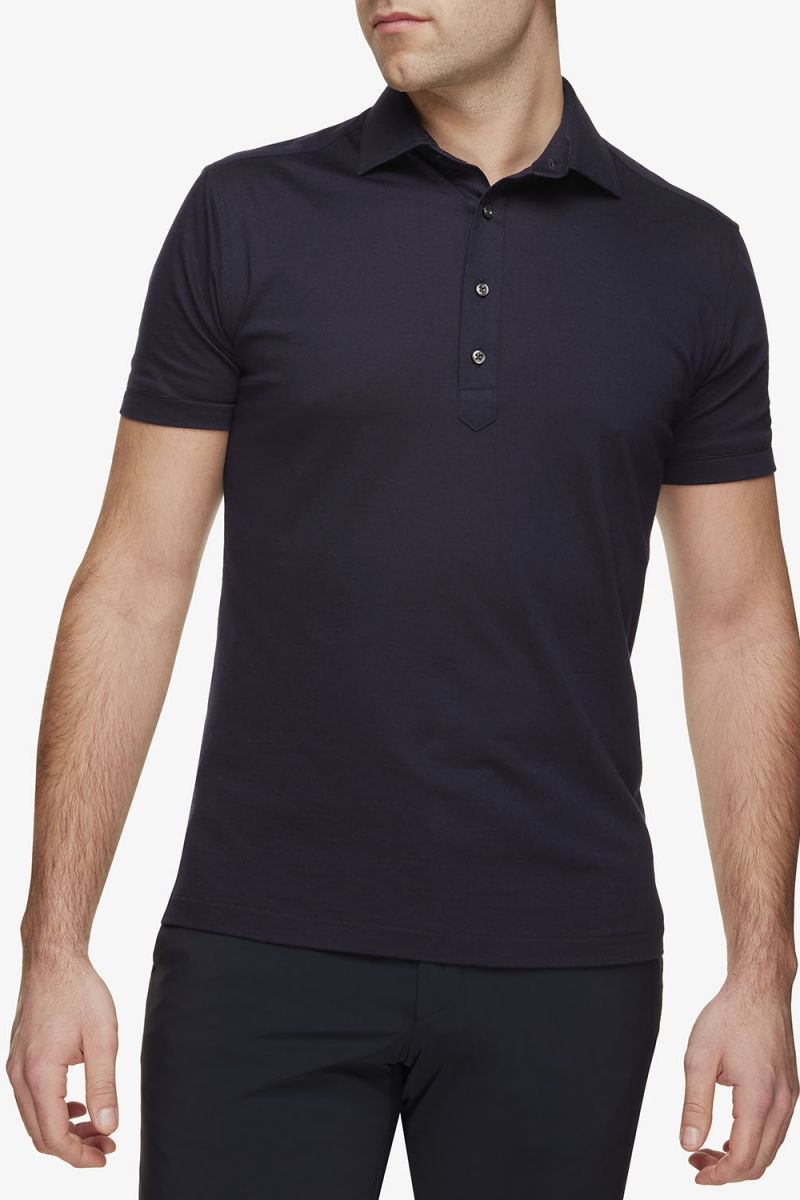 Overhemd Korte Mouw Donkerblauw
