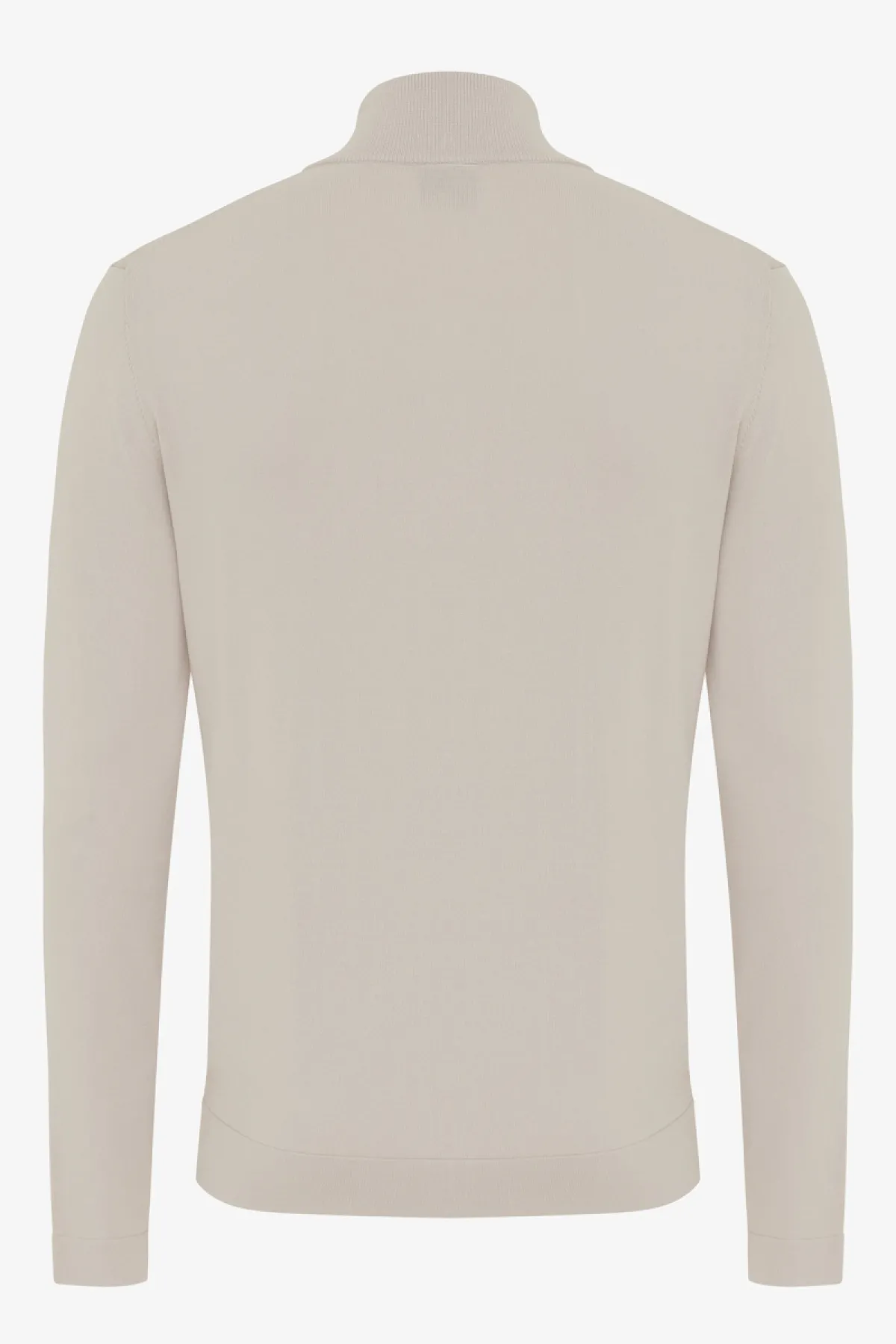 Beige half zip structuur