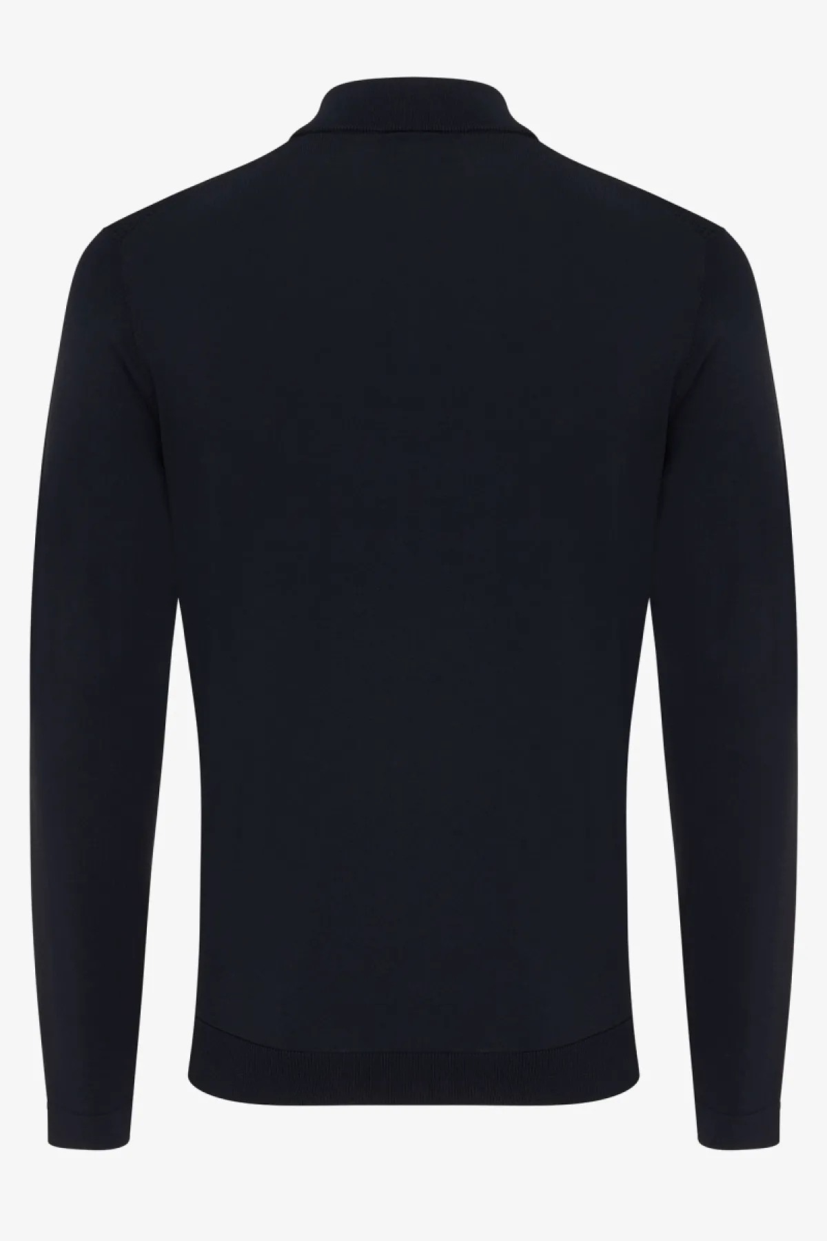 Donkerblauw half zip structuur