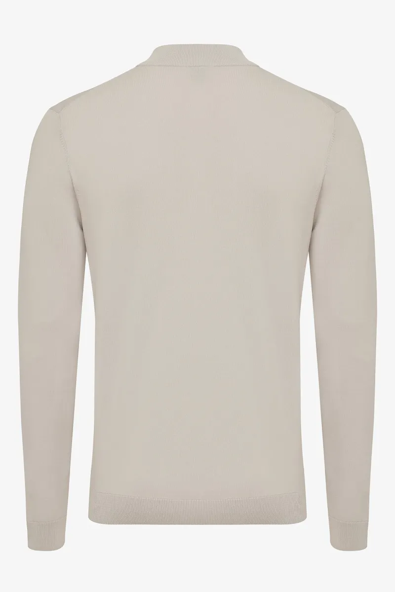 Beige half zip