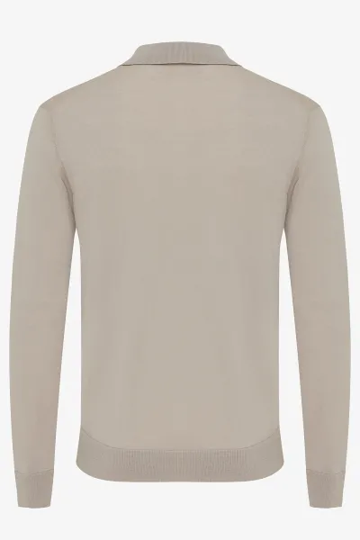 Beige no button polo