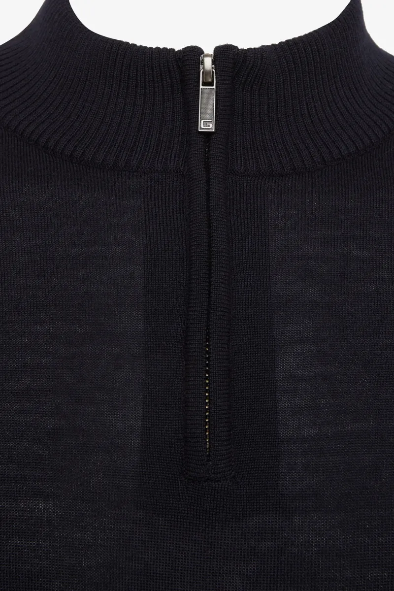 Donkerblauwe half zip