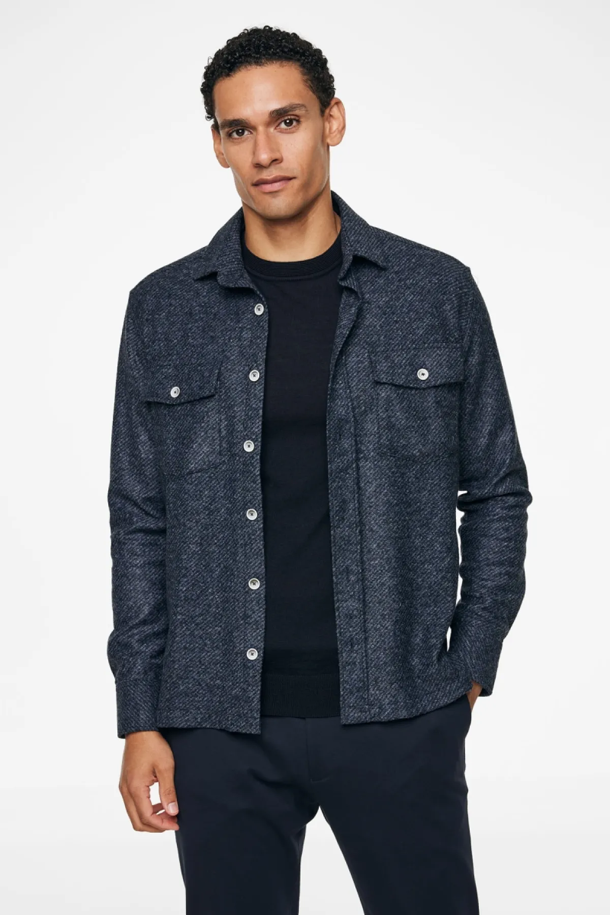 Blauw overshirt Veratti