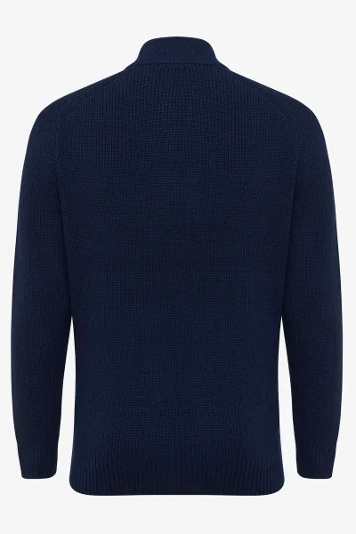 Half zip donkerblauw