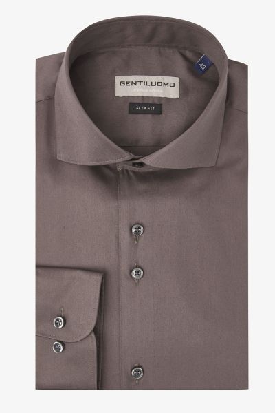 Overhemd Slim-Fit Bruin
