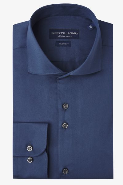 Overhemd Slim-fit Midden Blauw