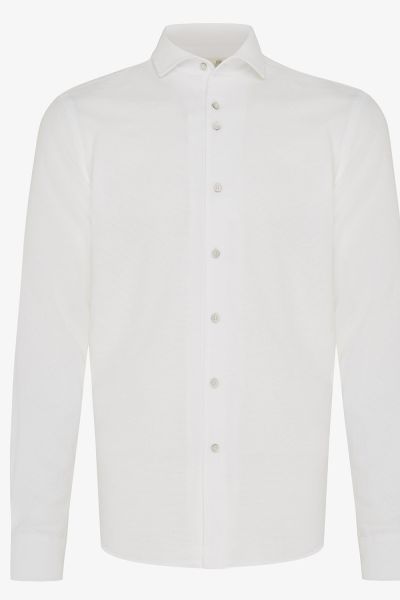 Overhemd Slim-Fit Wit Structuur