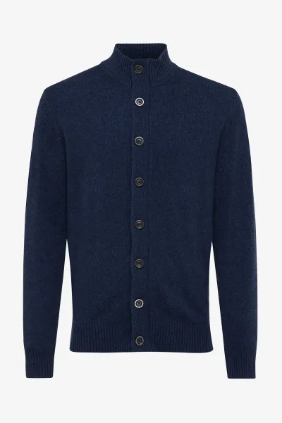 CARDIGAN 8 BUTTONS ZIP - Blauw